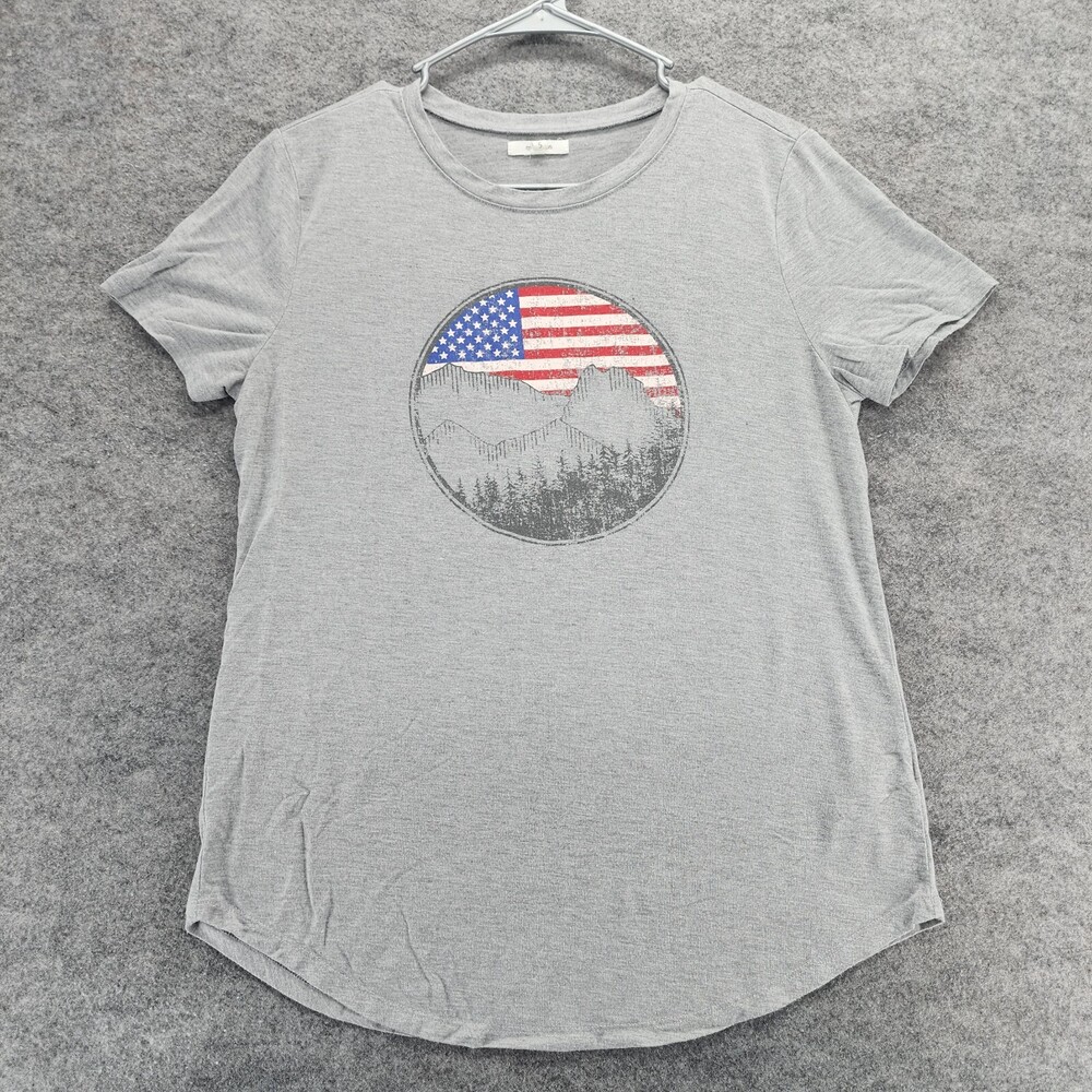 Maurices Shirt Womens Small Short Sleeve Gray